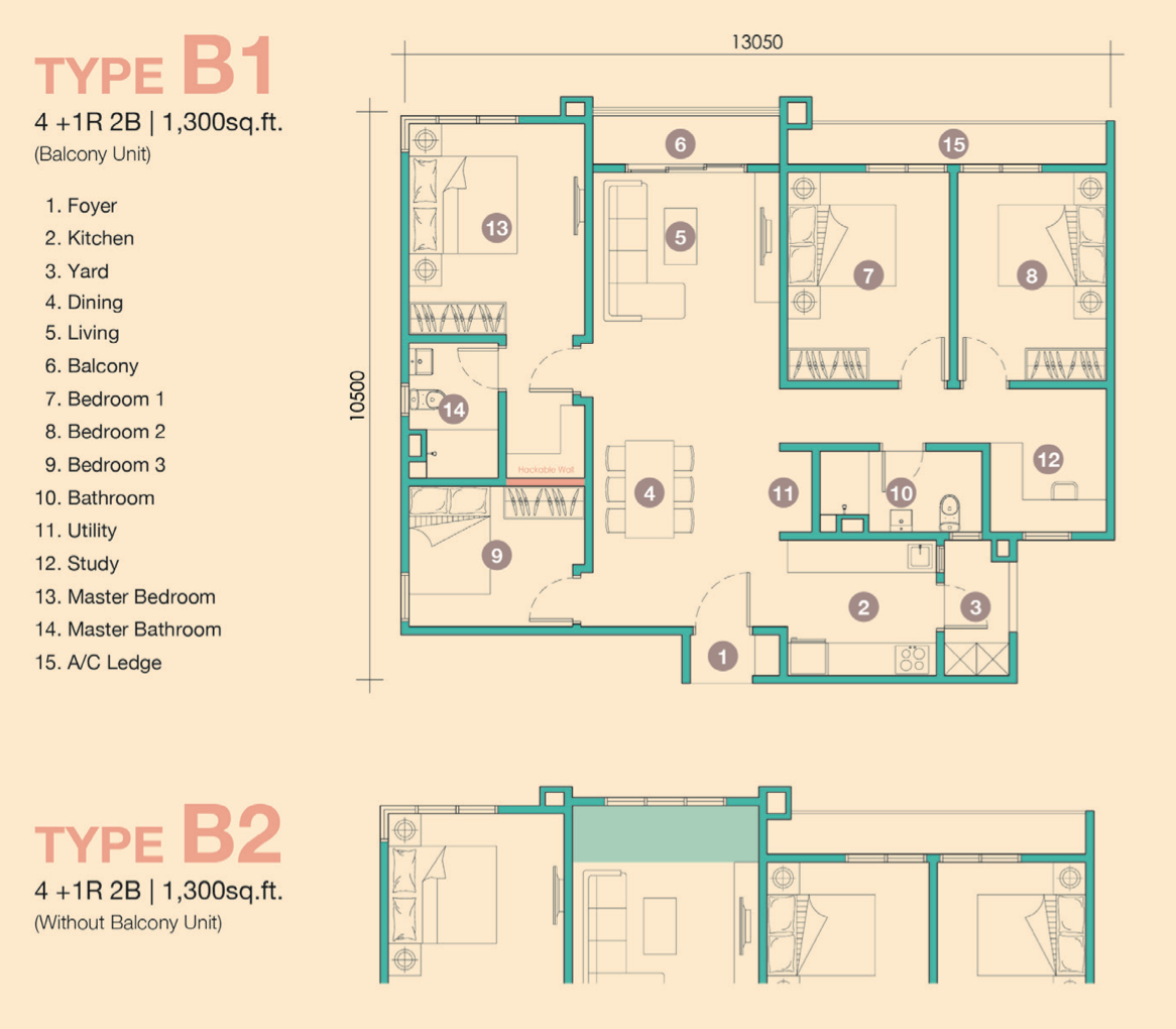 D Tessera layout 1300sf
